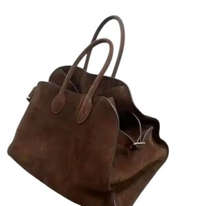 NEW! Chocolate Brown Suede Margaux 15 Purse Bag Tote